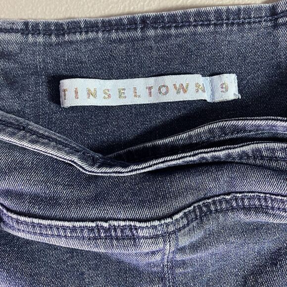 TINSELTOWN Jeans Flare Boot Leg Stretch Pull On High Waist Denim Womens 9 Blue - Picture 4 of 9